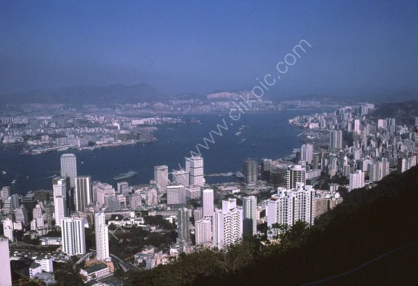 View of Hong Kong Island & Kowloon